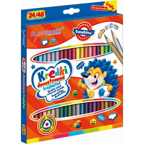 Kredki ołówkowe Bambino dwustronne 48 kol. St.Majewski