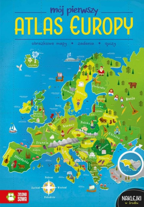 Książeczka edukacyjna Mój pierwszy atlas Europy Zielona Sowa