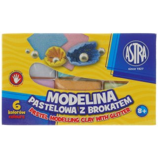 Modelina 6 kol. pastelowa-brokatowa mix Astra (304118001)