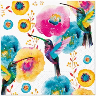Serwetki Lunch Hummingbird mix nadruk bibuła [mm:] 330x330 Paw (SDL142400)