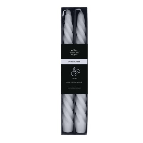 Świeca stołowa zakręcona o zapachu Paris Passion(opak. 2 szt.) [mm:] 250 Pavoncella (8716516195629)