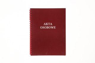 Teczka do akt osobowych zadrukowana ABCDE A4 czerwony karton pokryty folią Warta (339-096)