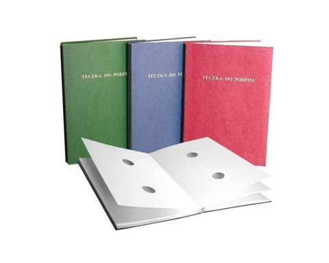 Teczka do podpisu A4 granatowy 19k. tektura Delfin