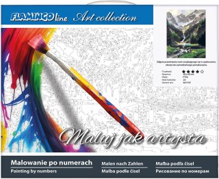 Zestaw kreatywny Malowanie po numerach 40x50cm Potok w górach Flamingo Line (fys2)