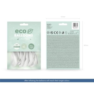 Balon gumowy Pastel Eco Balloons biały 260mm Partydeco (ECO26P-008-10)