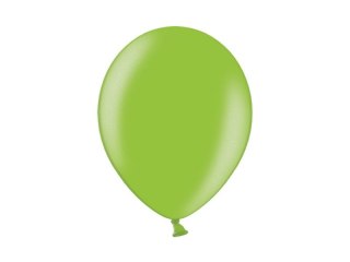 Balon gumowy metalizowany 100 szt limonkowy 270mm 12cal Partydeco (12M-083)