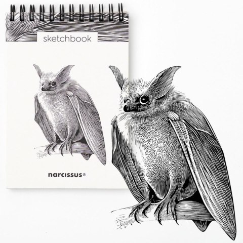 Blok artystyczny szkicownik nietoperz A6 60k Narcissus