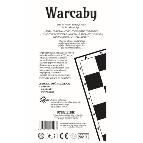 Gra planszowa warcaby małe warcaby Abino
