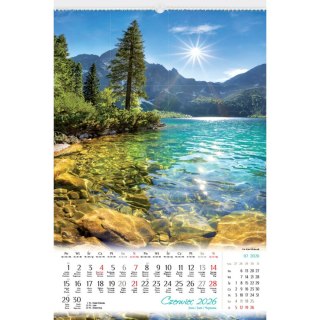 Kalendarz ścienny MAGICZNA POLSKA 13-planszowe 2024 320mm x 470mm Lucrum (RW02)