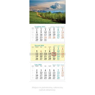 Kalendarz ścienny trójdzielny 320mm x 860mm Lucrum (KT04)