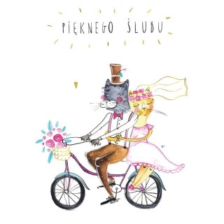 Kartka składana KARNET B6 Ślub KOTY NA ROWERZE B6 Henry (5907465665339)