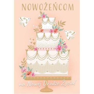 Kartka składana Karnet A5 ślub tort kremowy A5 Henry (5905701483044)