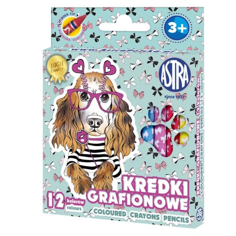 Kredki świecowe grafionowe 12 kol. Astrakids (316121010)