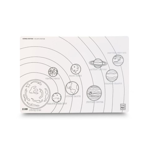 Podkład na biurko FUNNY MAT white UKŁAD SŁONECZNY sfu11021 biały polipropylen PP [mm:] 335x480 Strigo (8681379310215)
