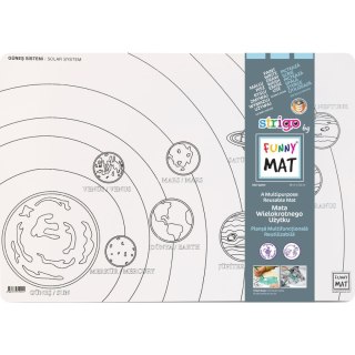 Podkład na biurko FUNNY MAT white UKŁAD SŁONECZNY sfu11021 biały polipropylen PP [mm:] 335x480 Strigo (8681379310215)