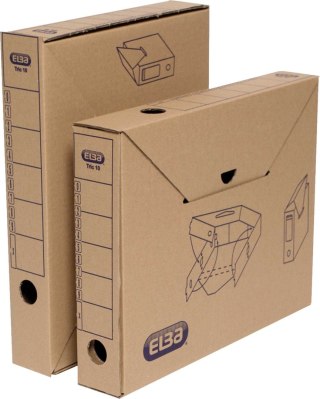 Pudło archiwizacyjne Tric 10 A4 brązowy tektura [mm:] 265x550x 340 Elba (100552622)