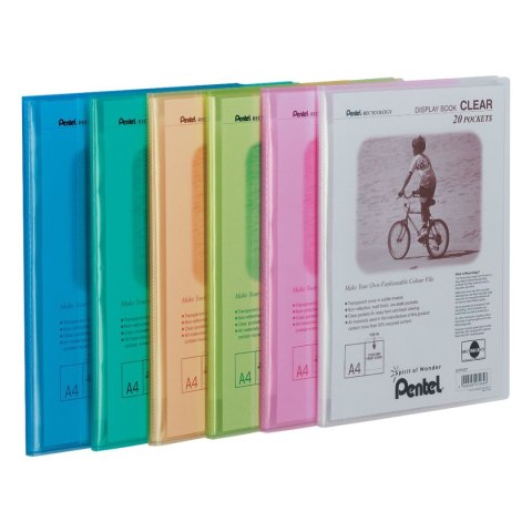 Teczka ofertowa Clear A4 kolor: niebieski 20 kieszeni Pentel