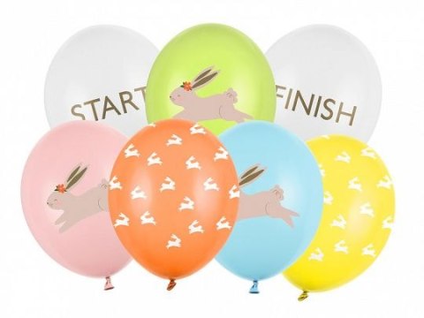 Balon gumowy Egg hunt, mix mix 300mm Partydeco (SB14P-325-000-7)