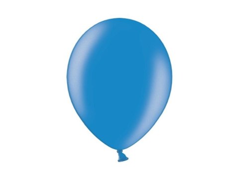 Balon gumowy metalizowany 100 szt granatowy metaliczny Partydeco