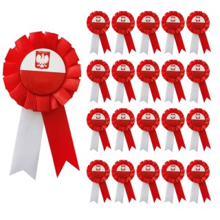 Kotylion Biało-czerwony biało-czerwony Godan (YH-KNBC)