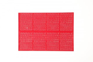 Litery samoprzylepne czerwony Farro