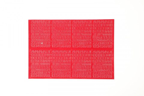 Litery samoprzylepne czerwony Farro