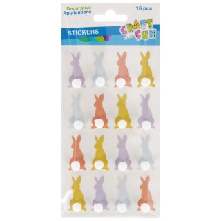 Naklejka (nalepka) Królik z pomponem Craft With Fun (553721)
