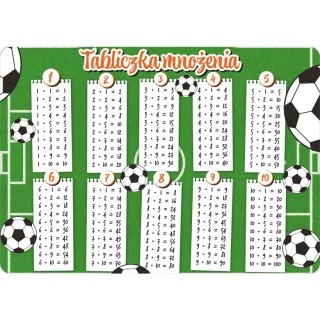 Podkład na biurko Tabliczka mnożenia piłka nożna mix papier pokryty folią Henry (5905701485383)