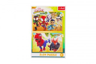 Puzzle Spidey i dinozaury 2x24 el. Trefl (34432)