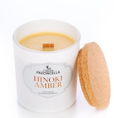 Świeczka ozdobna Classico Hinoki Amber biała 135g Pavoncella (5905711530158)