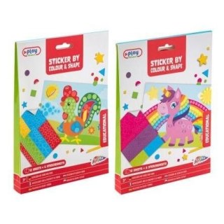 Wyklejanka Wyklejanie po kształtach 12 plansz MIX Grafix (9813)