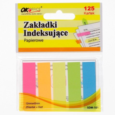 Zakładki indeksujące 125k [mm:] 12x45 Okoffice (SDM-101)