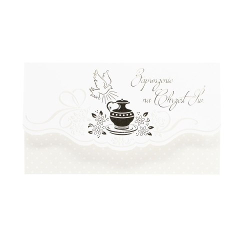 Zaproszenie duże chrzest graficzne Merigraf