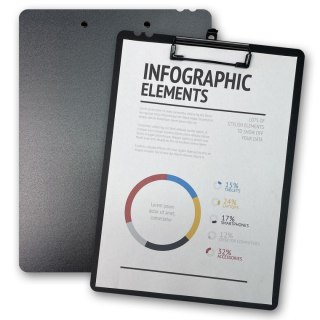 Deska z klipem (podkład do pisania) MORANDI A4 z klipem czarna 5906910832647 A4 czarny Penmate (TT8911)