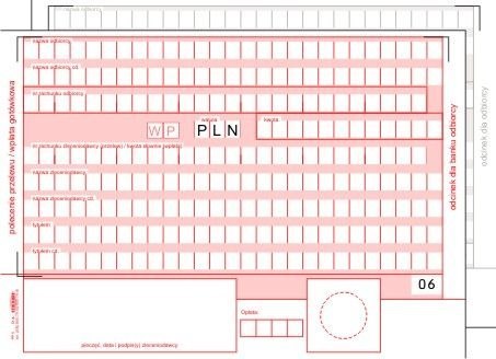Druk offsetowy polecenie przelewu wplata gotówka A6 1+1 A6 100k. Stolgraf (PP5)