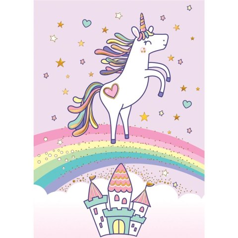 Kartka składana KARNET B8 unicorn tęcza Henry (5905701484300)