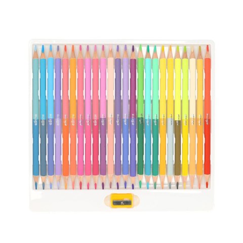 Kredki ołówkowe trójkątne z temperówką 24/48 5905658810689 48 kol. Strigo (SSC352)