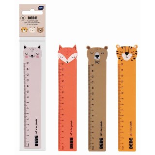 Linijka plastik BEBE FRIENDS 15cm Interdruk