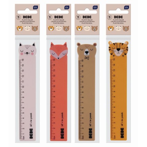 Linijka plastik BEBE FRIENDS 15cm Interdruk