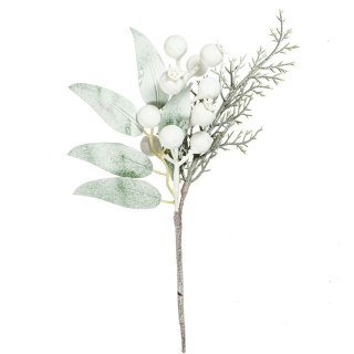 Ozdoba świąteczna Świąteczna gałązka białe jagody C Arpex (VB8113)
