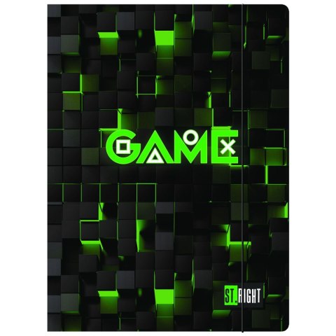 Teczka kartonowa na gumkę ST.RIGHT Green Game A4 mix Unipap