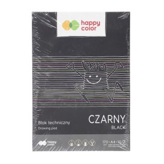 Blok techniczny A4 czarny 170g 10k Happy Color (HA 3717 2030-9)