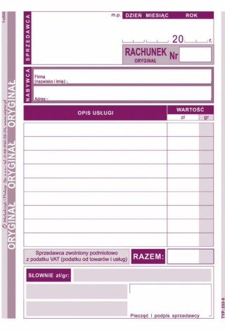 Druk samokopiujący S o/1k A6 80k. Michalczyk i Prokop (233-5)