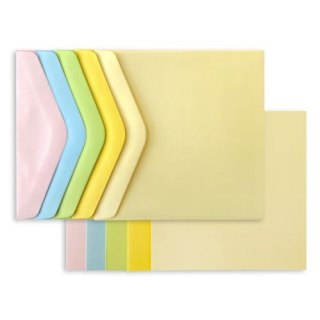 Kartka składana Baza do kartek karnet i koperta, gładki pastelowy, satynowy mix 5szt. [mm:] 145x145 Argo (283109)