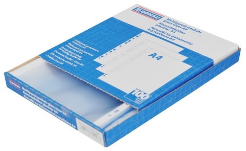 Koszulki na dokumenty krystaliczna A4 kolor: transparentna typu U 45 mic. Donau (1765100PL-00B)