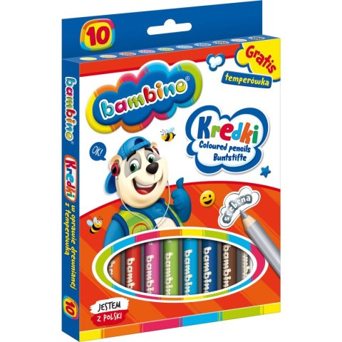 Kredki ołówkowe Bambino 10 kol. St.Majewski