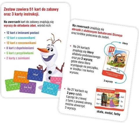 Książeczka edukacyjna Disney Uczy. Tworzę zdania i czytam. Karty Ameet (UEK 9301)