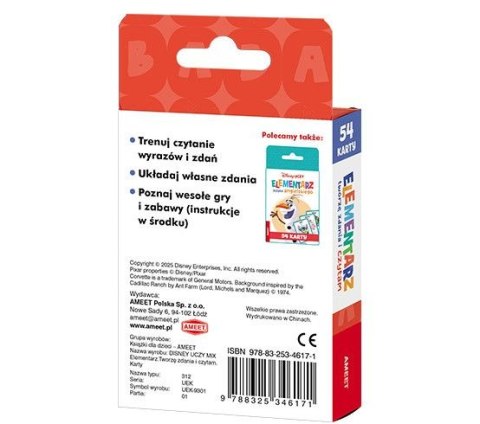 Książeczka edukacyjna Disney Uczy. Tworzę zdania i czytam. Karty Ameet (UEK 9301)