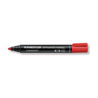 Marker permanentny wkład czerwony 5,5-7mm okrągła końcówka Staedtler