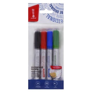 Marker suchościeralny czarny, czerwony, niebieski, zielony wkład mix 2,3mm okrągła końcówka Memobe